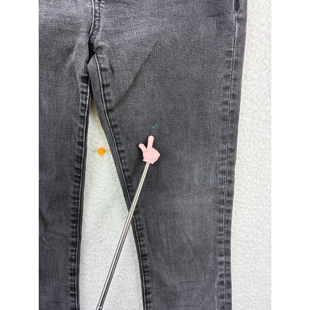 Madewell Womens 25 Skinny Skinny Jeans‎ Black Wash Distressed Denim Style B1799 - Picture 5 of 16